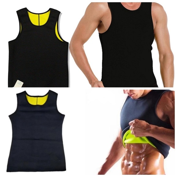 Lanfei Neoprene Sauna Shaper Men's Work Out Tank - Picture 4 of 4